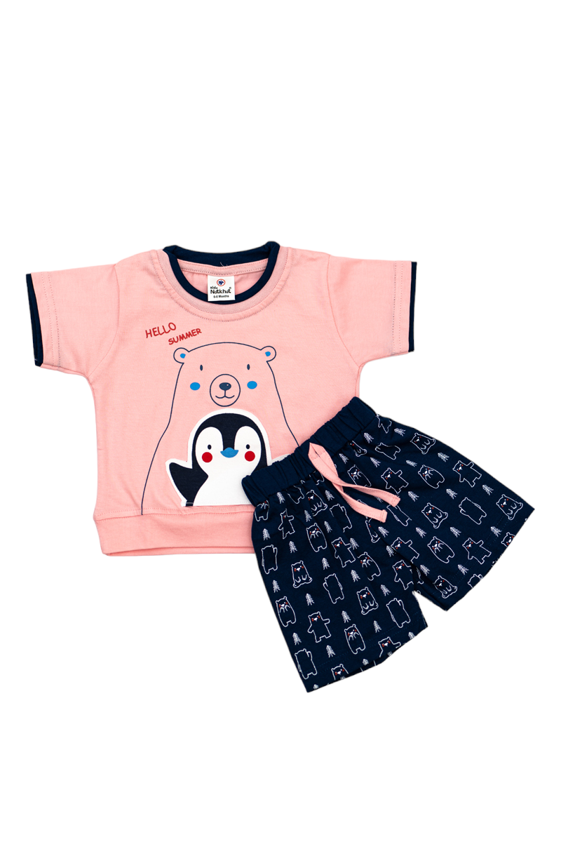 Cotton Knit Suit (Penguin - Available in 2 Colors)
