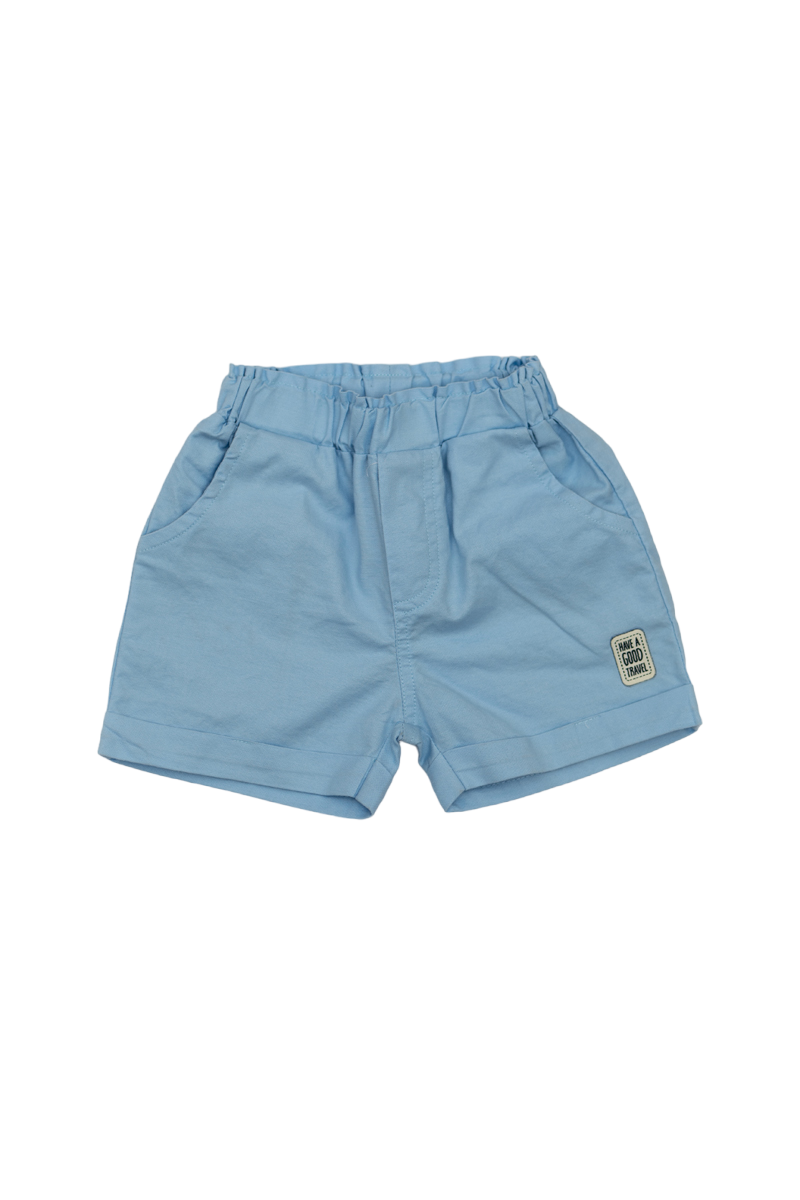 Cotton T-Shirt & Shorts Set (Beep Beep -White & Blue)