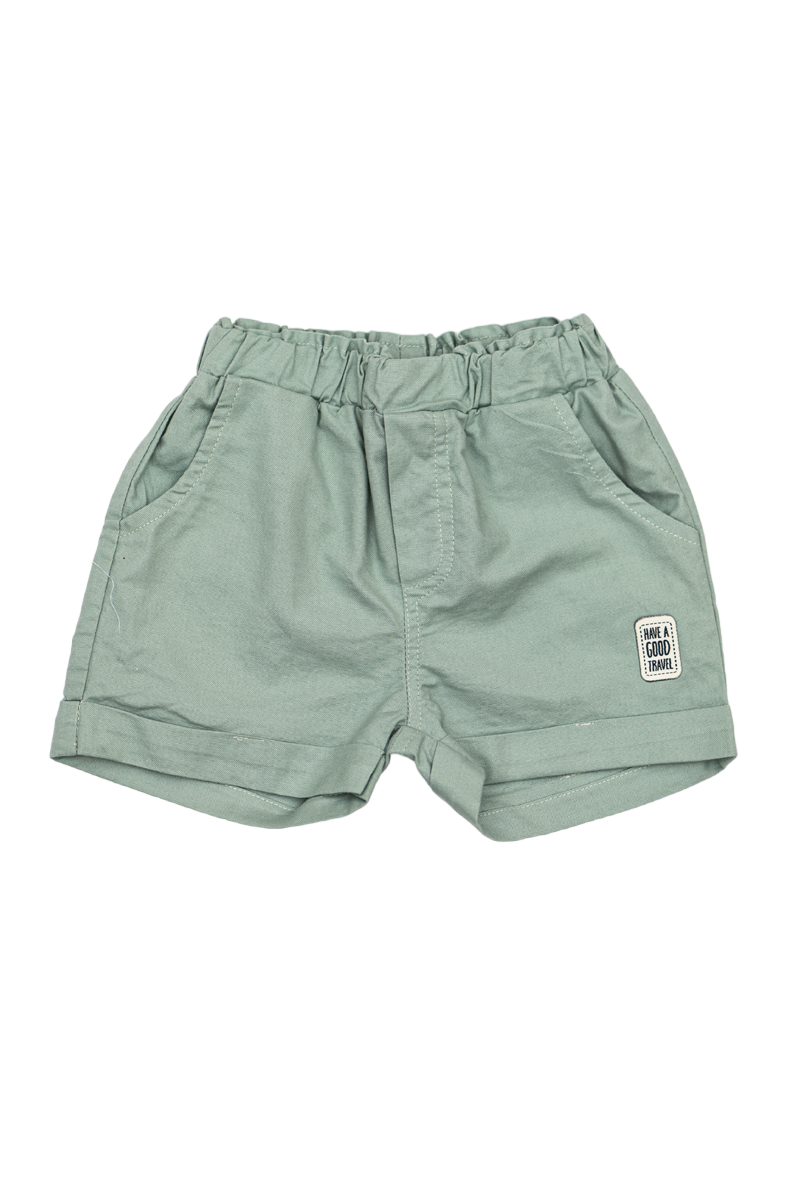 Cotton T-Shirt & Shorts Set (Beep Beep - Cream & Green)
