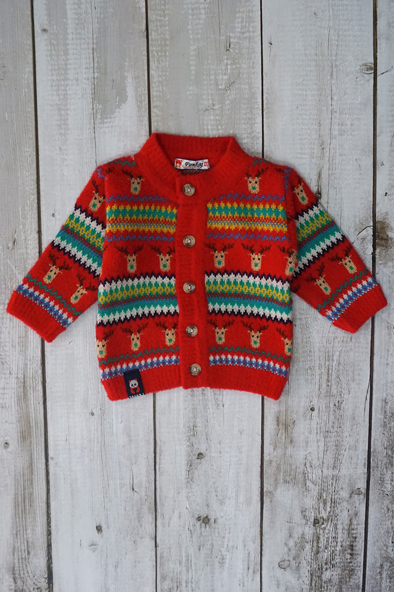 Sweater Knitted Set - Red