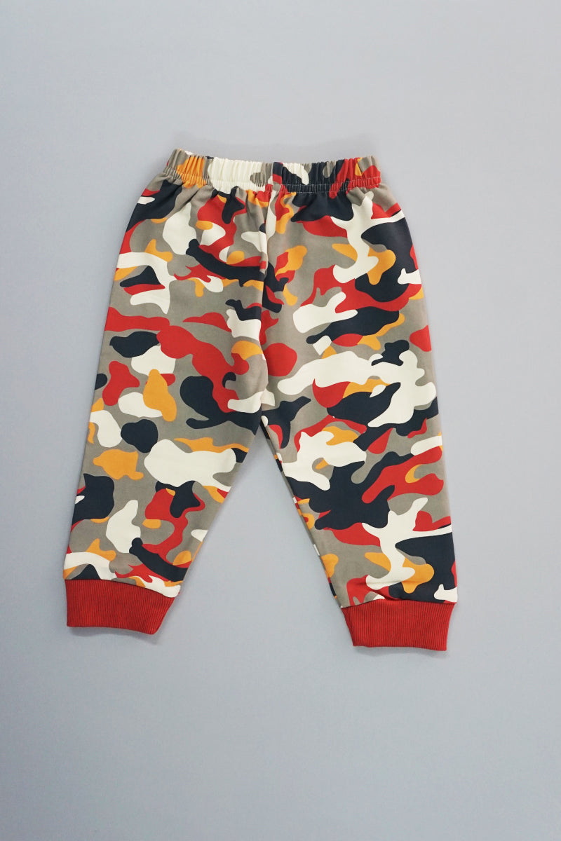 Full Sleeves Cotton Jogger Set - Super Cool (Rust)