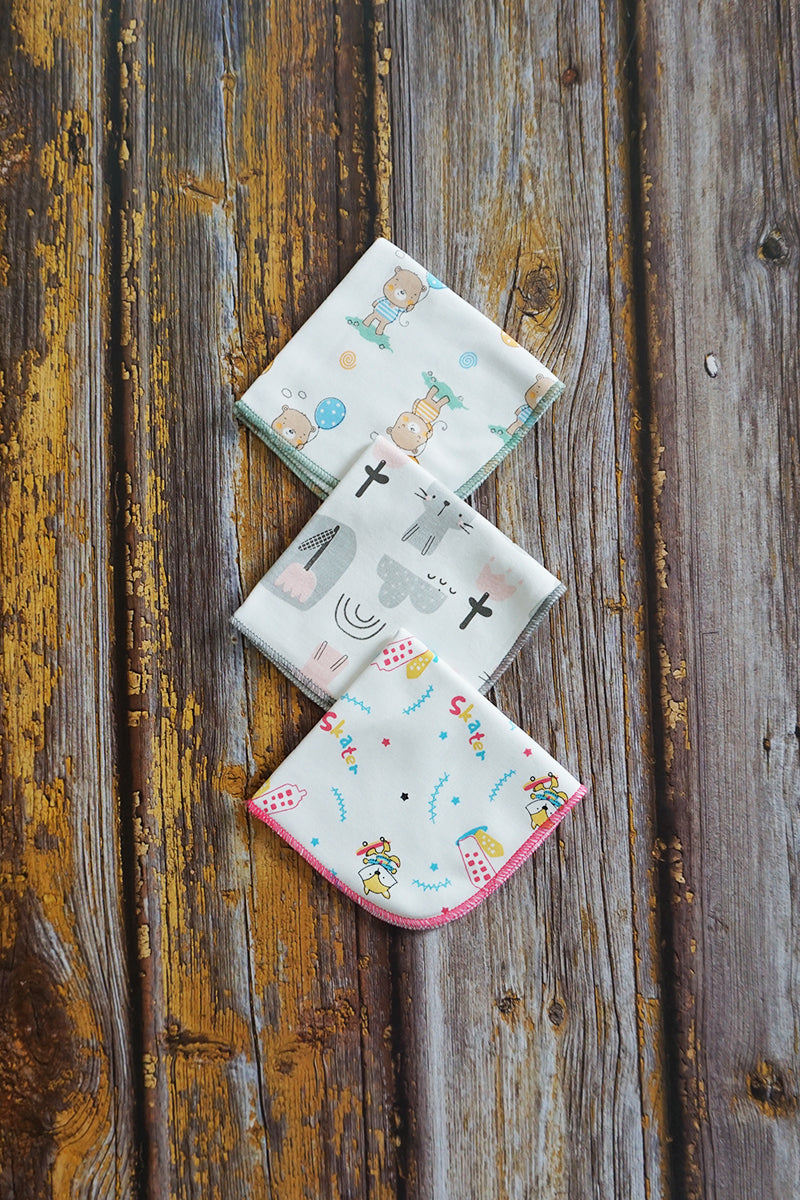 Hosiery Wash Cloth | Rumal (Pack of 3)