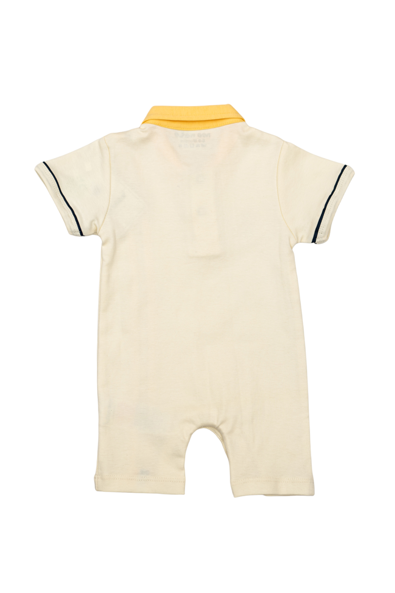 Boys Cotton Romper (Cream)