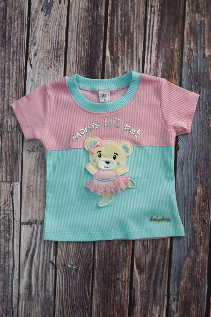 Cotton Top & Shorts (Mom's Lil Pet - Pink)