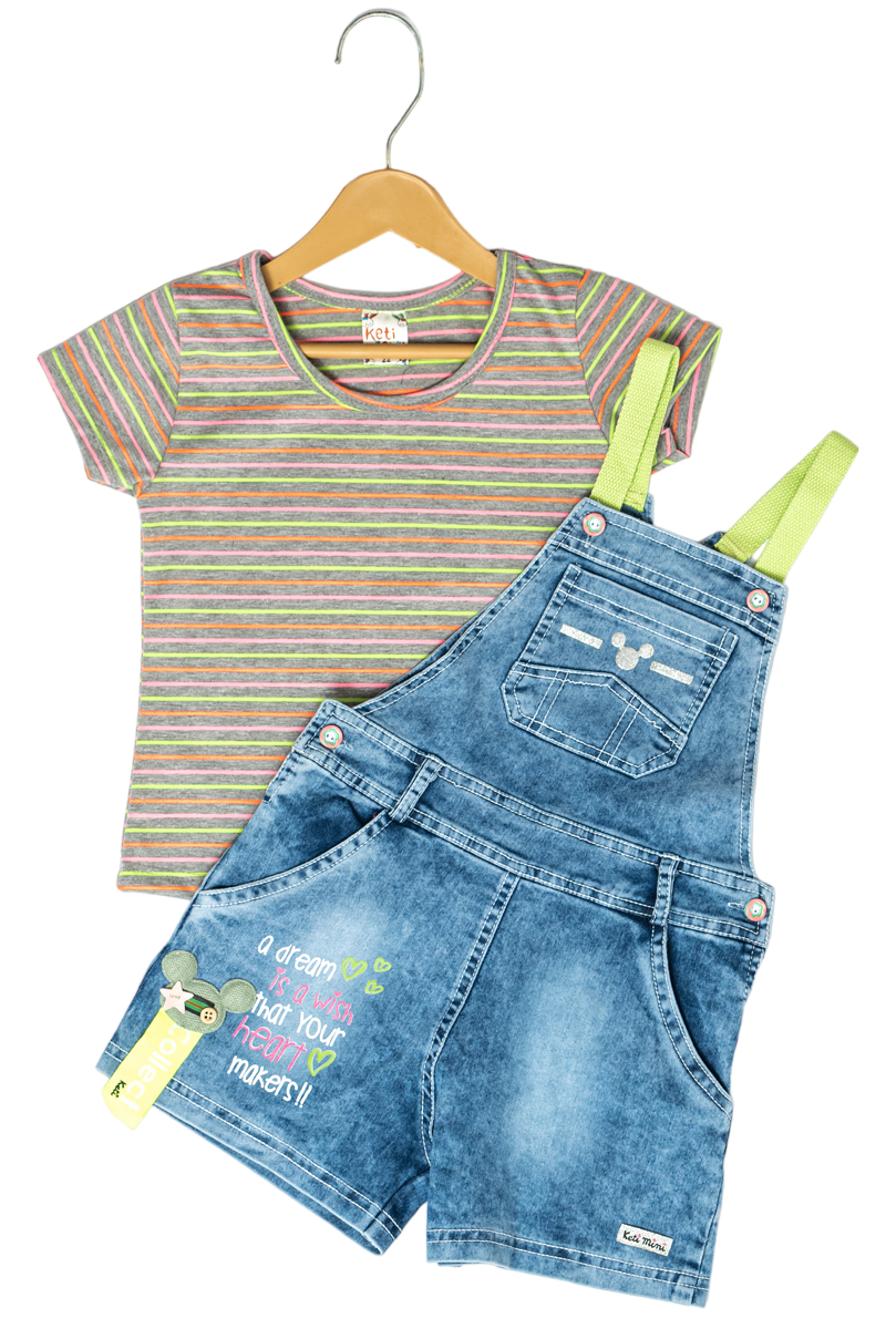 Butterfly Denim Dungaree Shorts – Boogzel Clothing