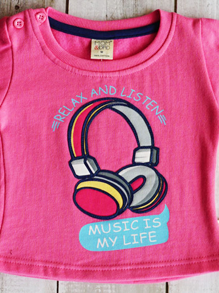 Pink & Navy Fleece Night Suit (3-4 Years)