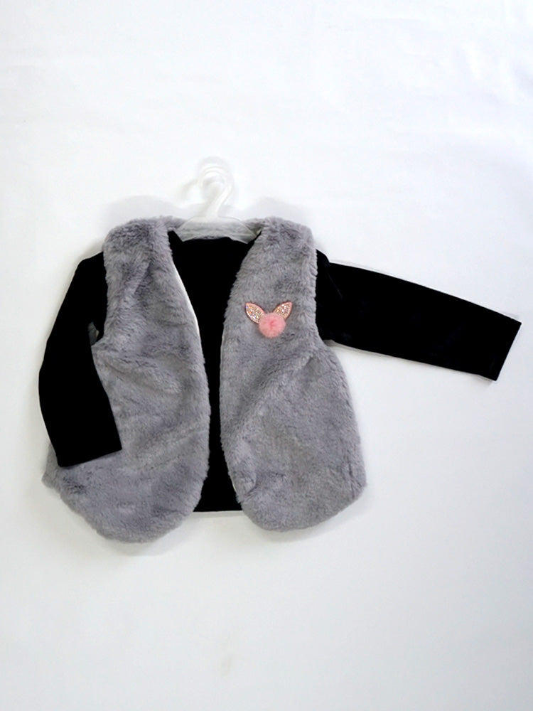 Faux Fur Jacket and Skirt with Velvet Top (2-3 Years|4-5 Years)
