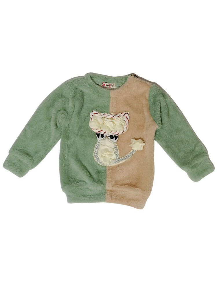 Fur Sweatshirt & Quilted Cotrise Pant (6-12M|1-2Yr|2-3Yr|3-4Yr)