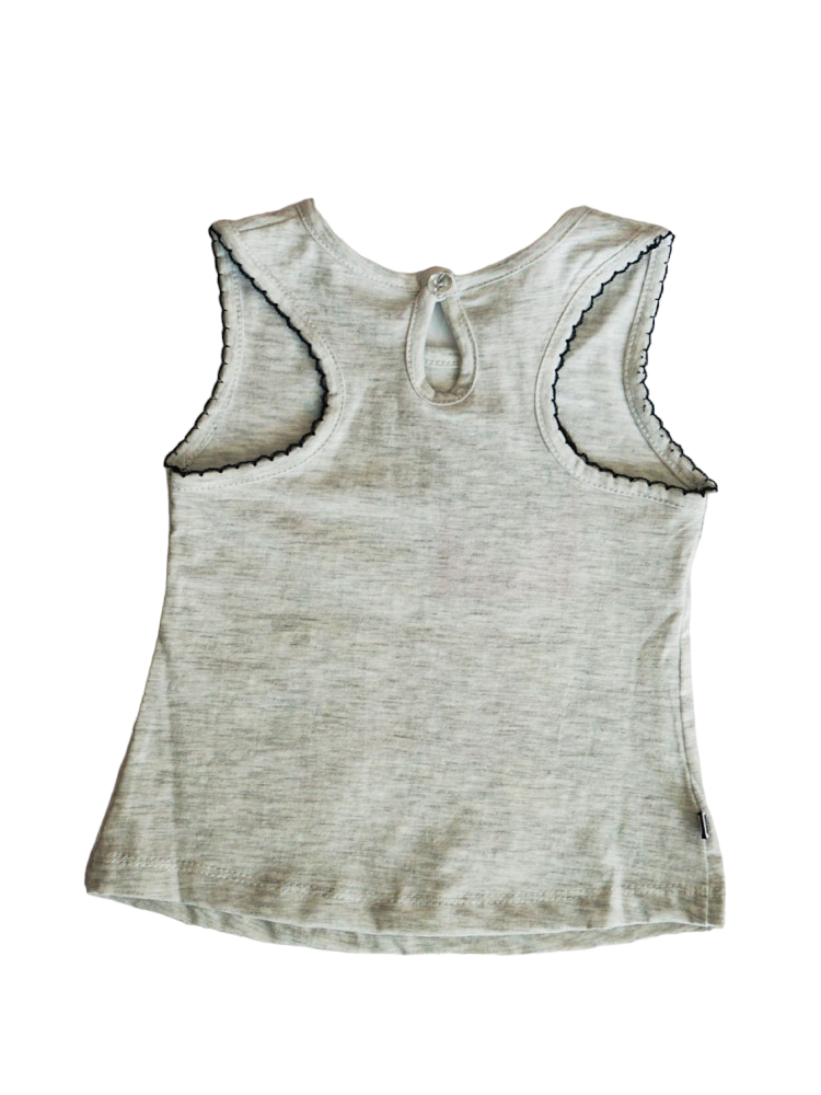 Giraffe Face Cotton Top with Denim Short