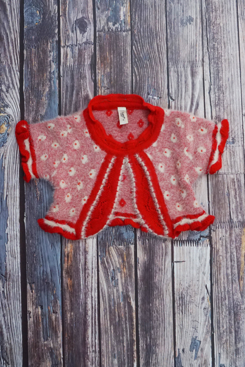 Red Sweater Knitted Dress (6-12 Months)