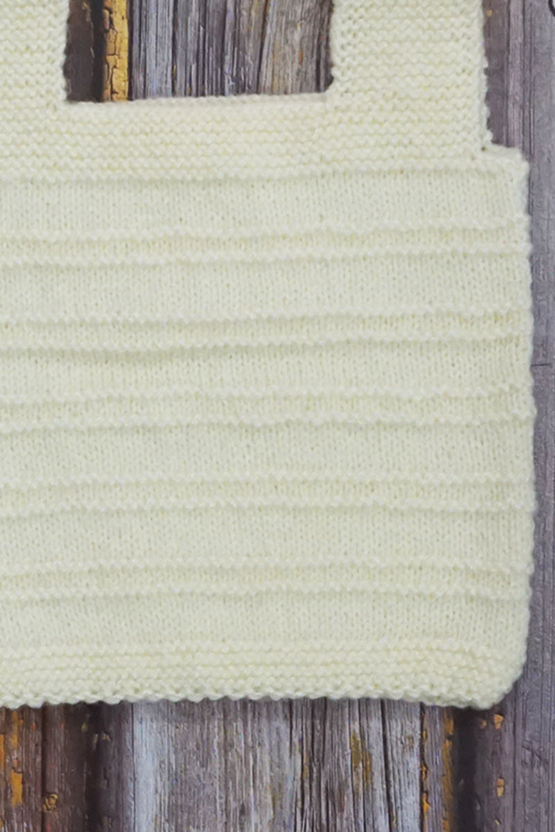 Handknitted Sweater Vest (Off-White)