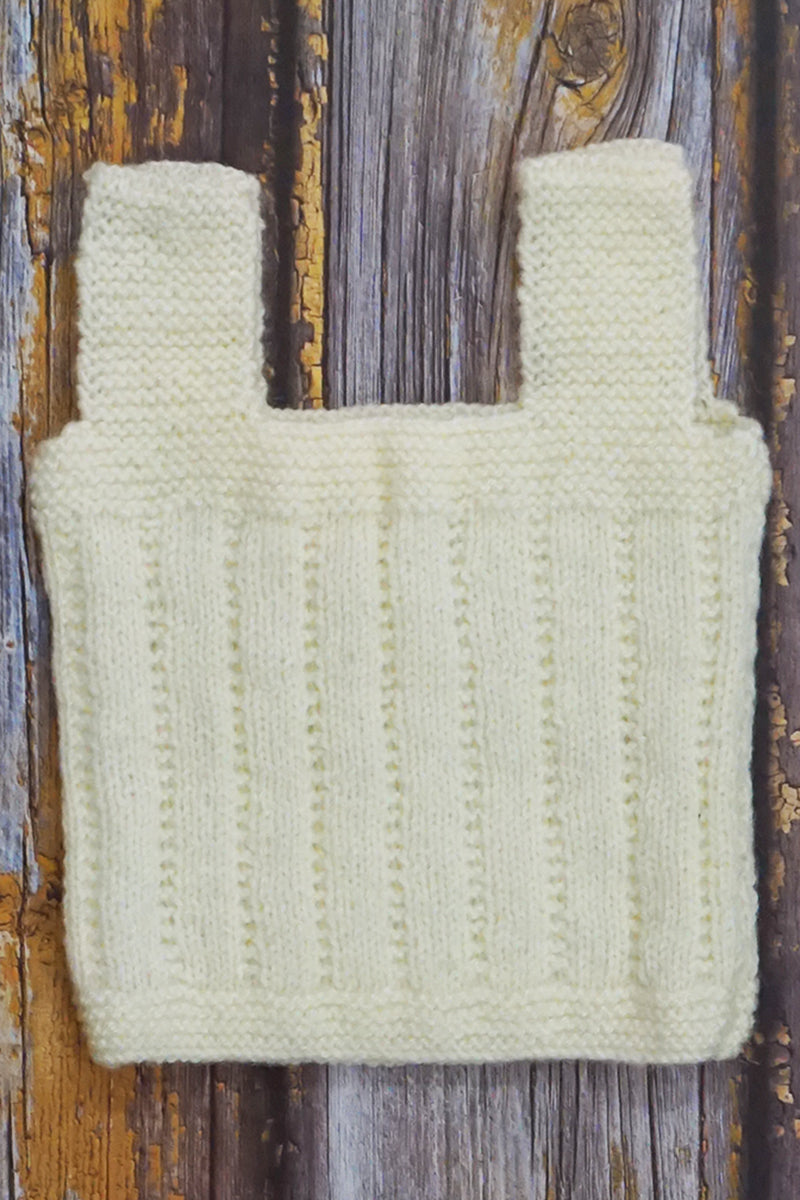 Handknitted Sweater Vest (Off-White)