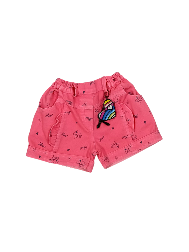 3D Embossed Printed Cotton Top with Denim Short
