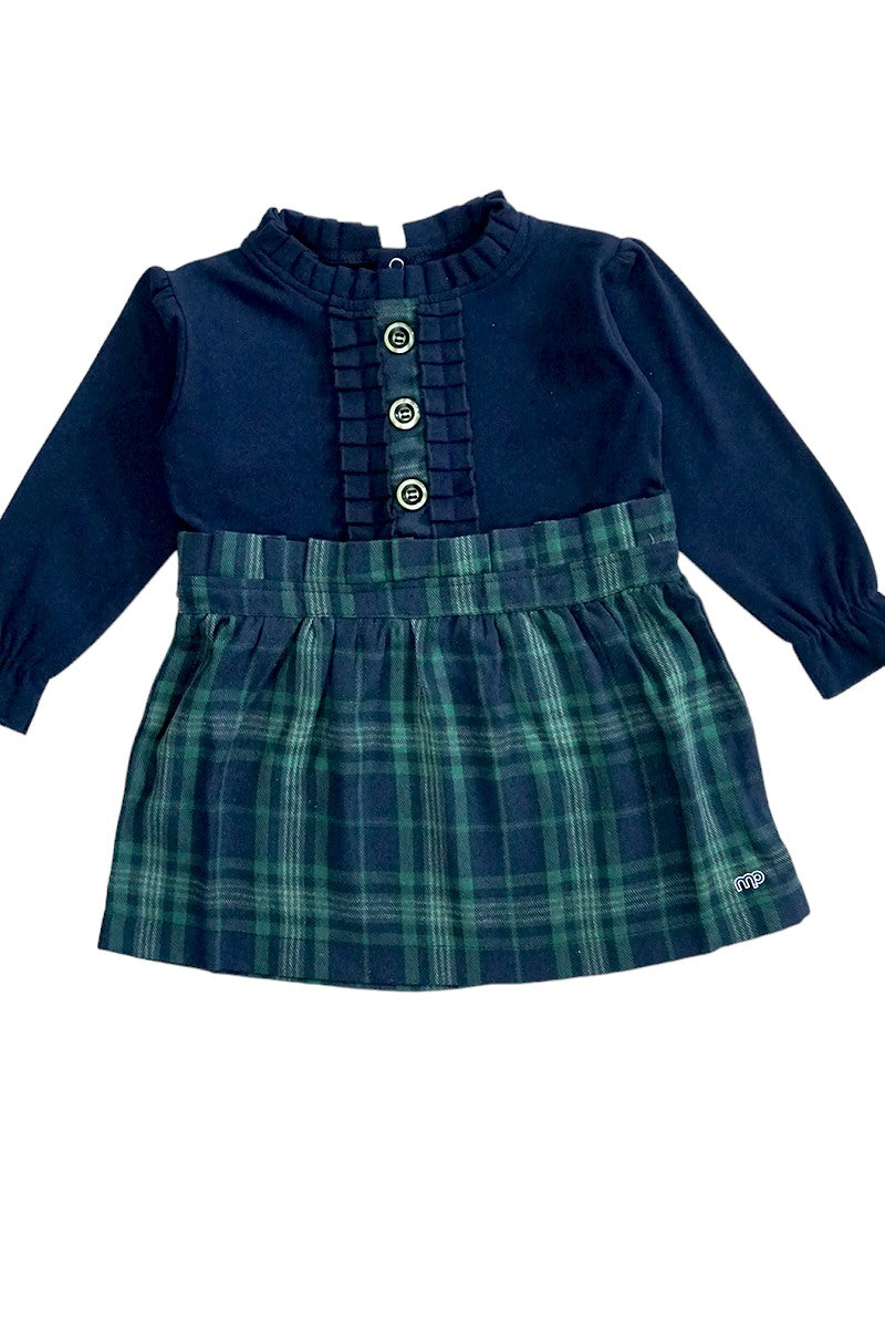 Pre Winter Full Sleeves Frock with Pajami Set (Navy Blue)