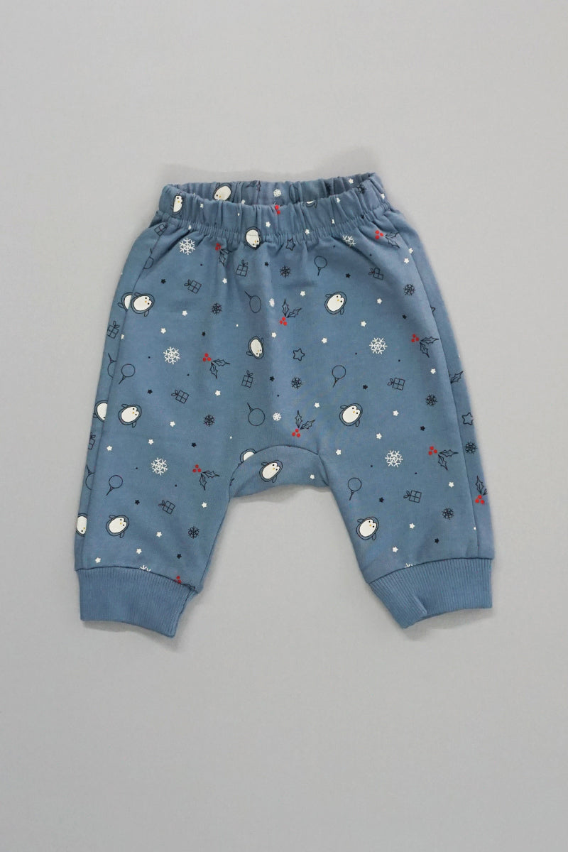 Full Sleeves Cotton Jogger Set (Blue)