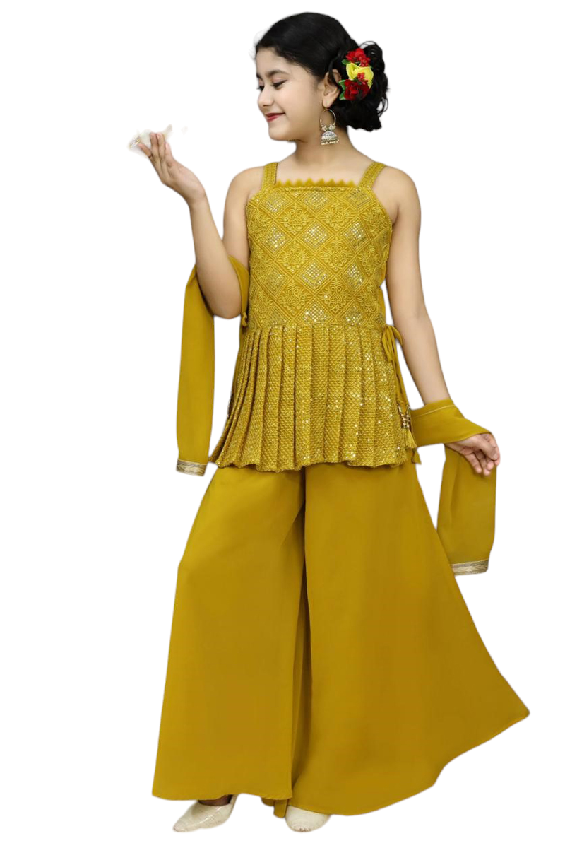 Top Style Kurti with Palazzo & Dupatta