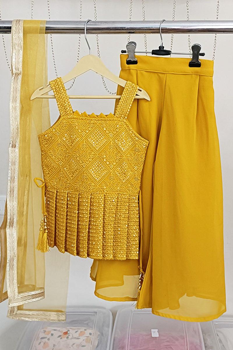 Top Style Kurti with Palazzo & Dupatta