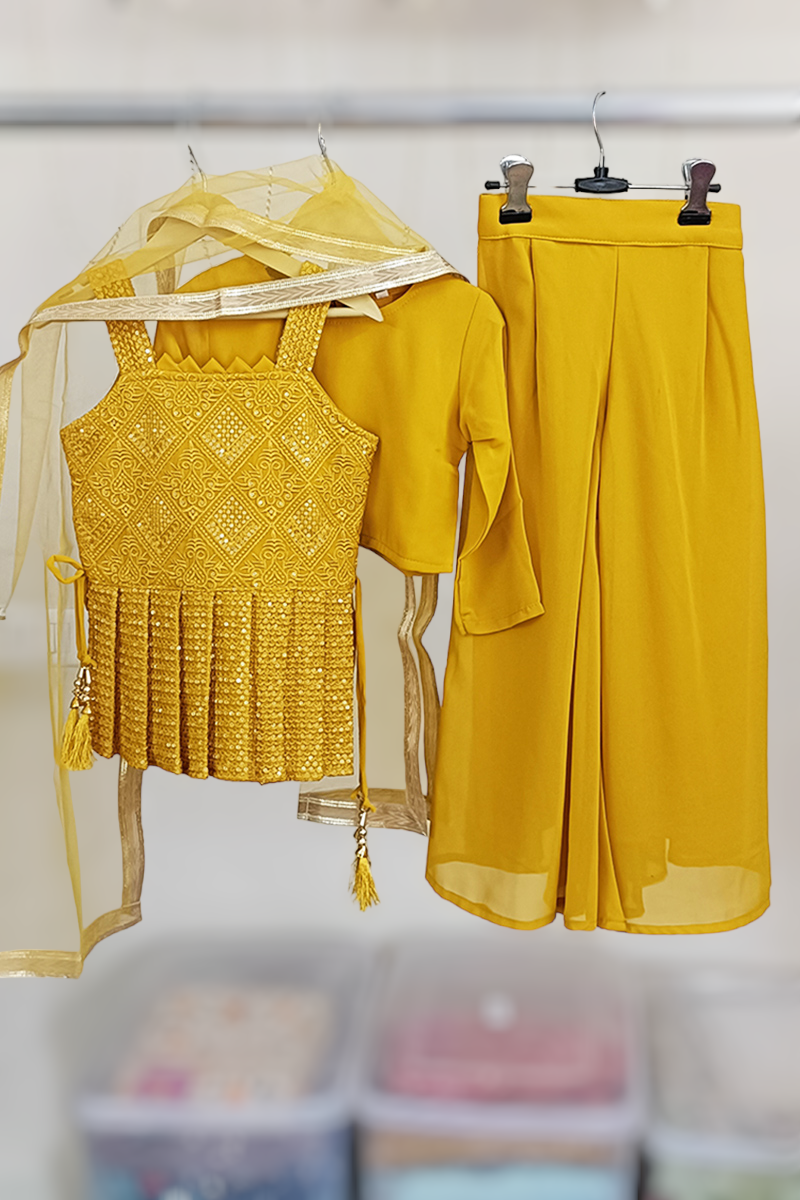 Top Style Kurti with Palazzo & Dupatta