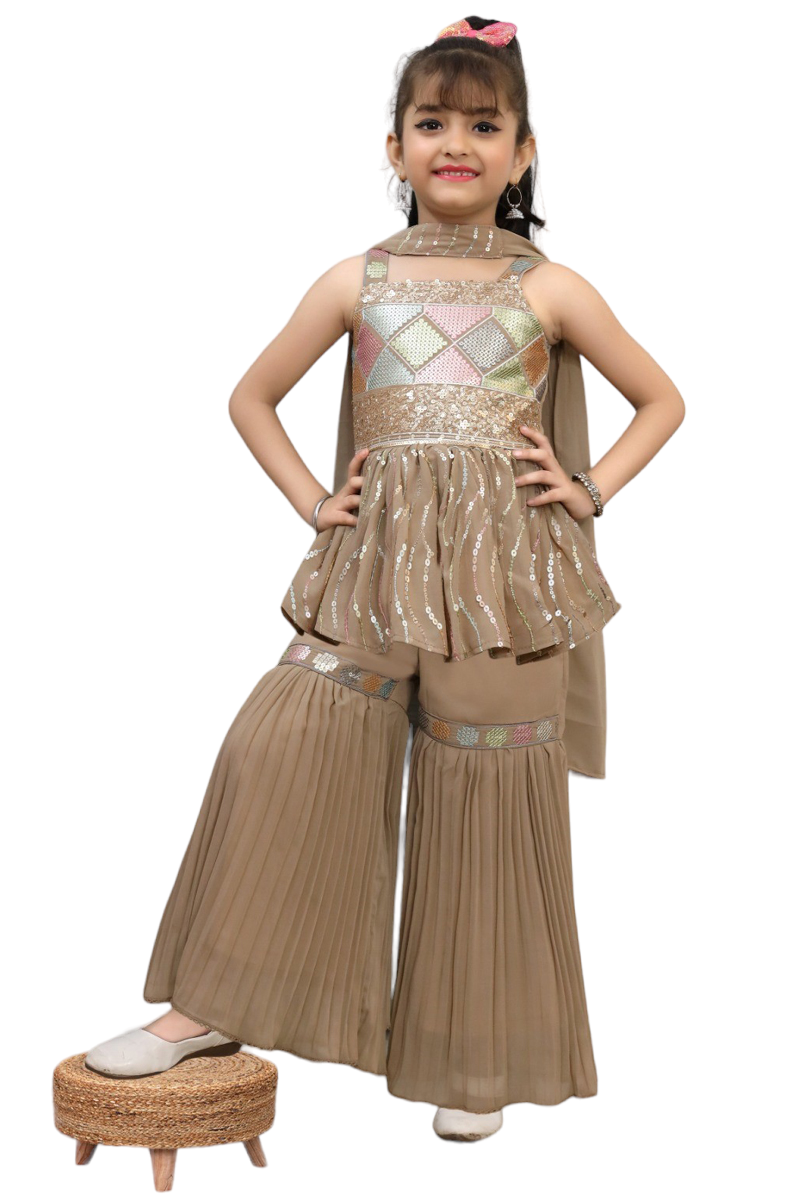 Sharara with 2025 short kurti