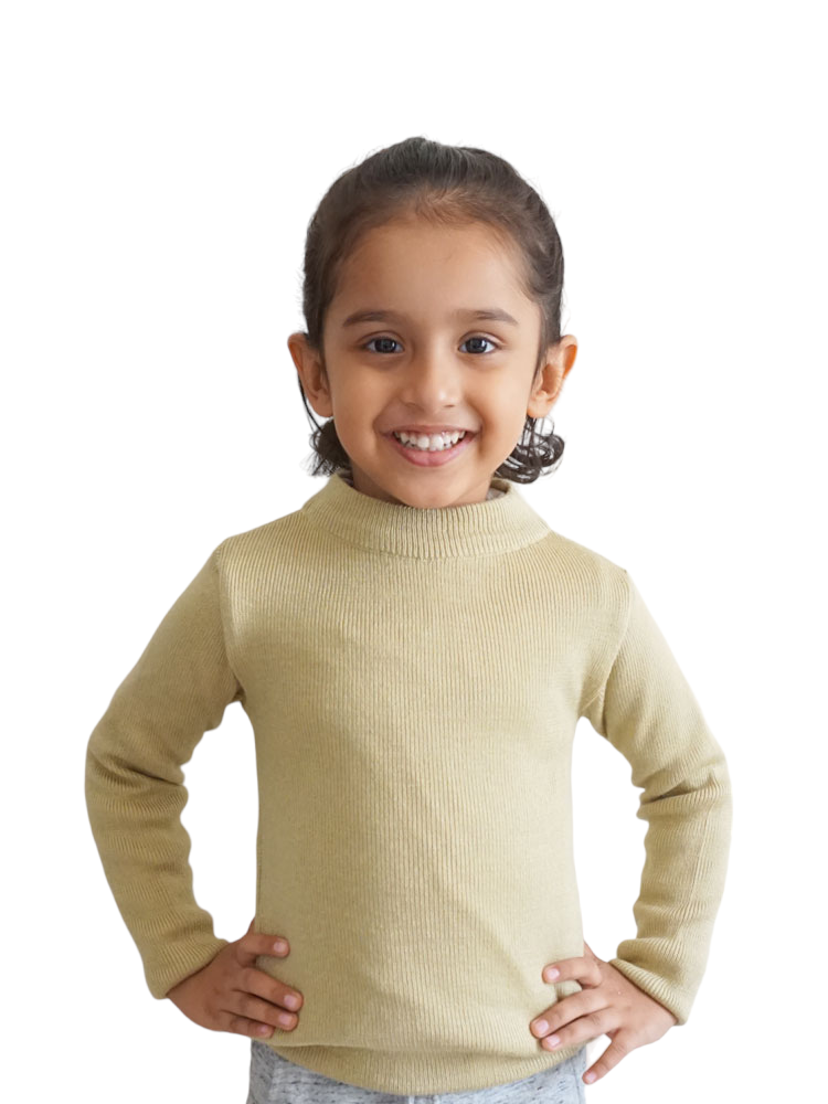 Beige High Neck Sweater/Skiwi (2-5 Years)