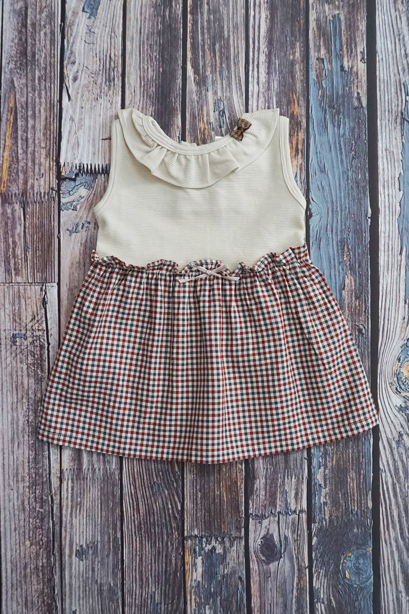 3-Piece Cotton Frock, Shrug & Pajami (Maroon)