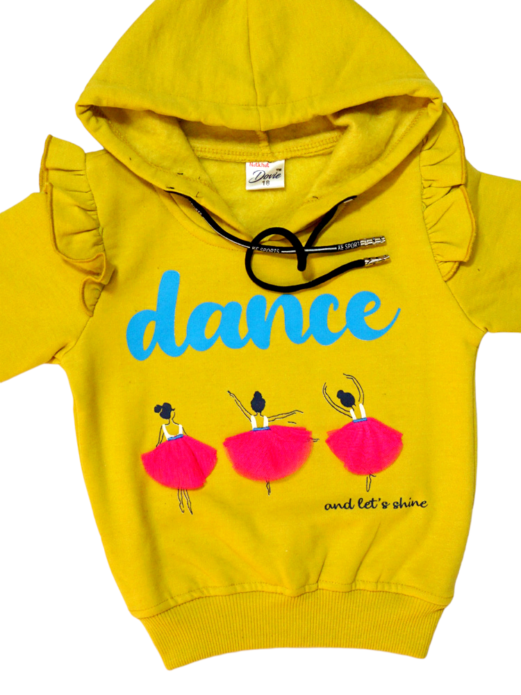 Yellow Winter Fleece Hoody Top (1-2 Years)