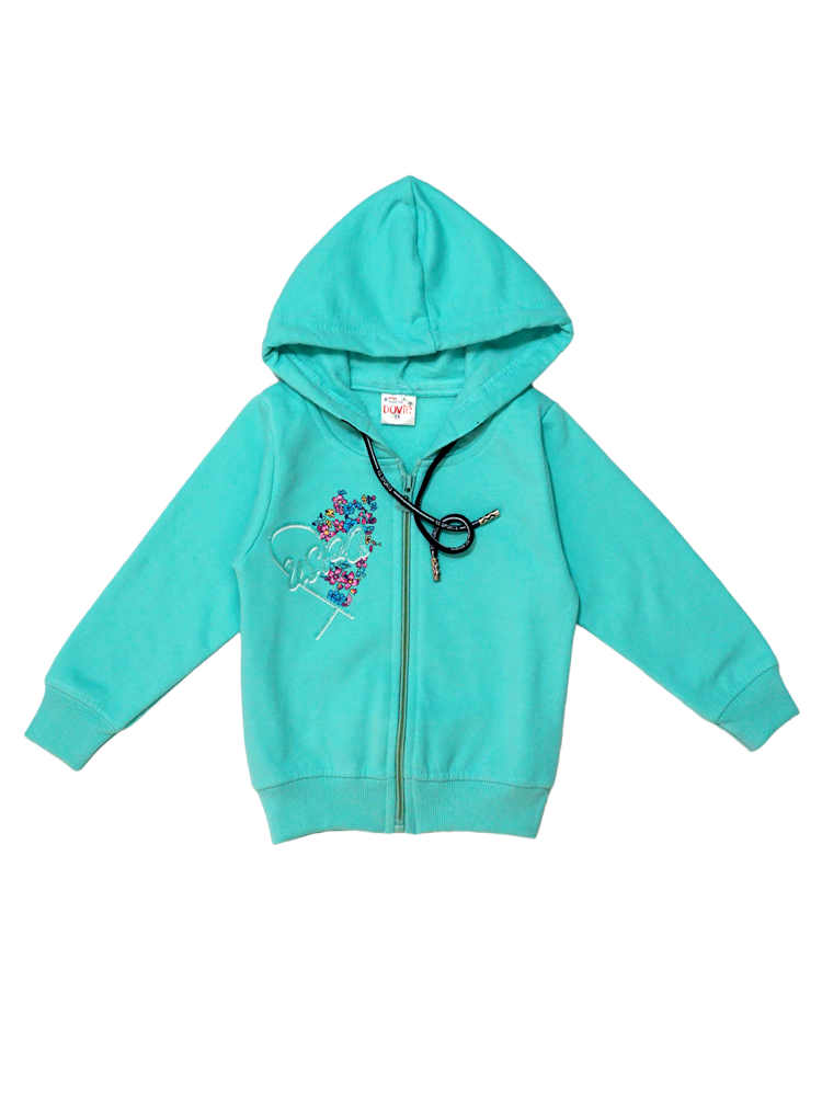 Blue Winter Wear Fleece Hoody Zipper Top (1-2 Years)