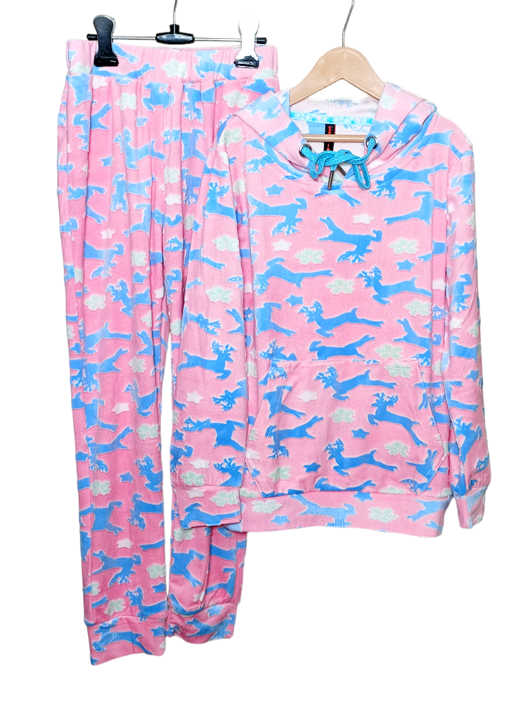 Girls Textured Velvet Track Suit (5-6 Years)