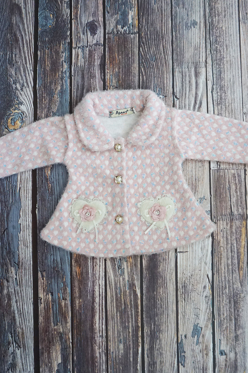 Sweater Knitted Dress With Knitted Pant-Pink