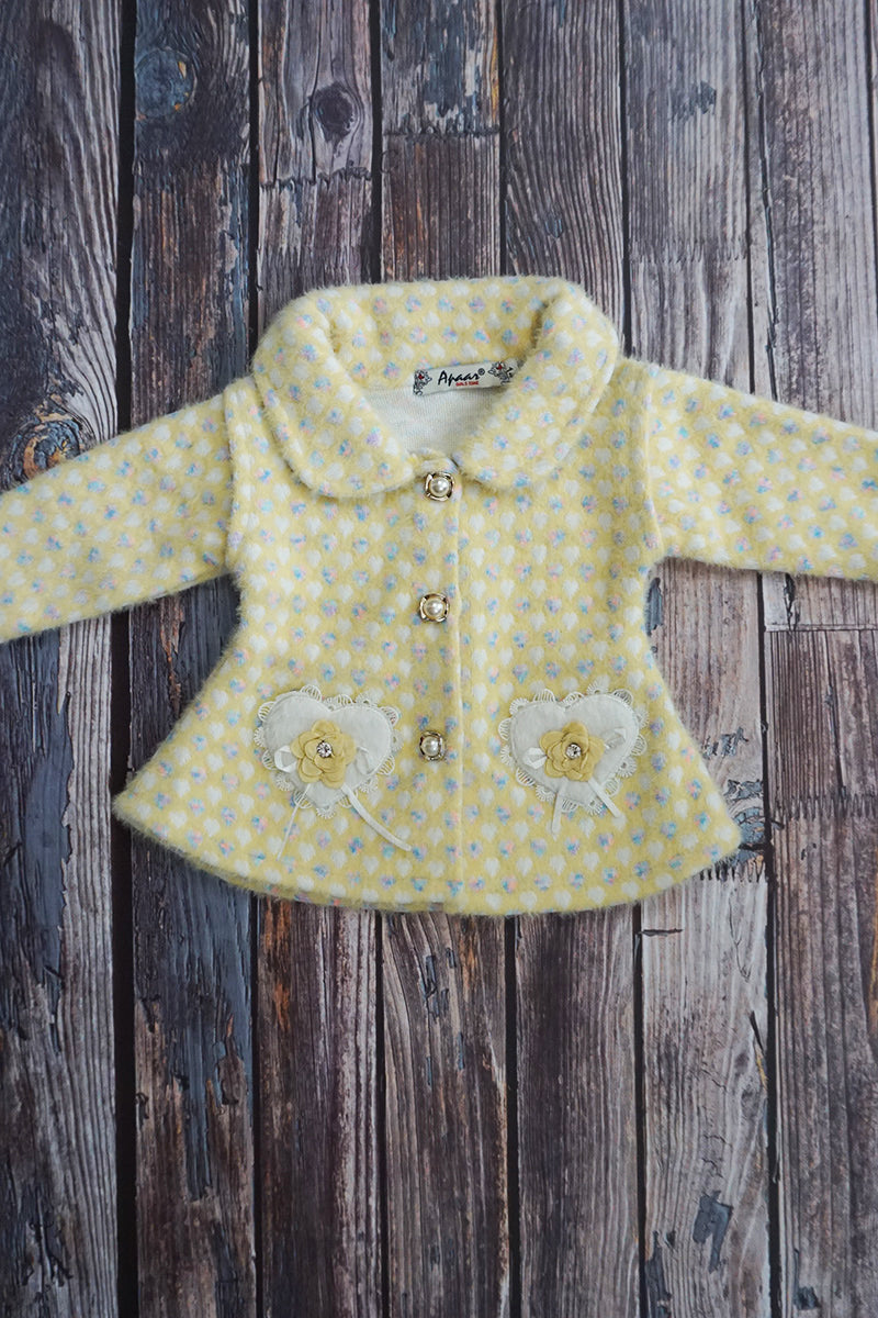 Sweater Knitted Dress With Knitted Pant-Lemon
