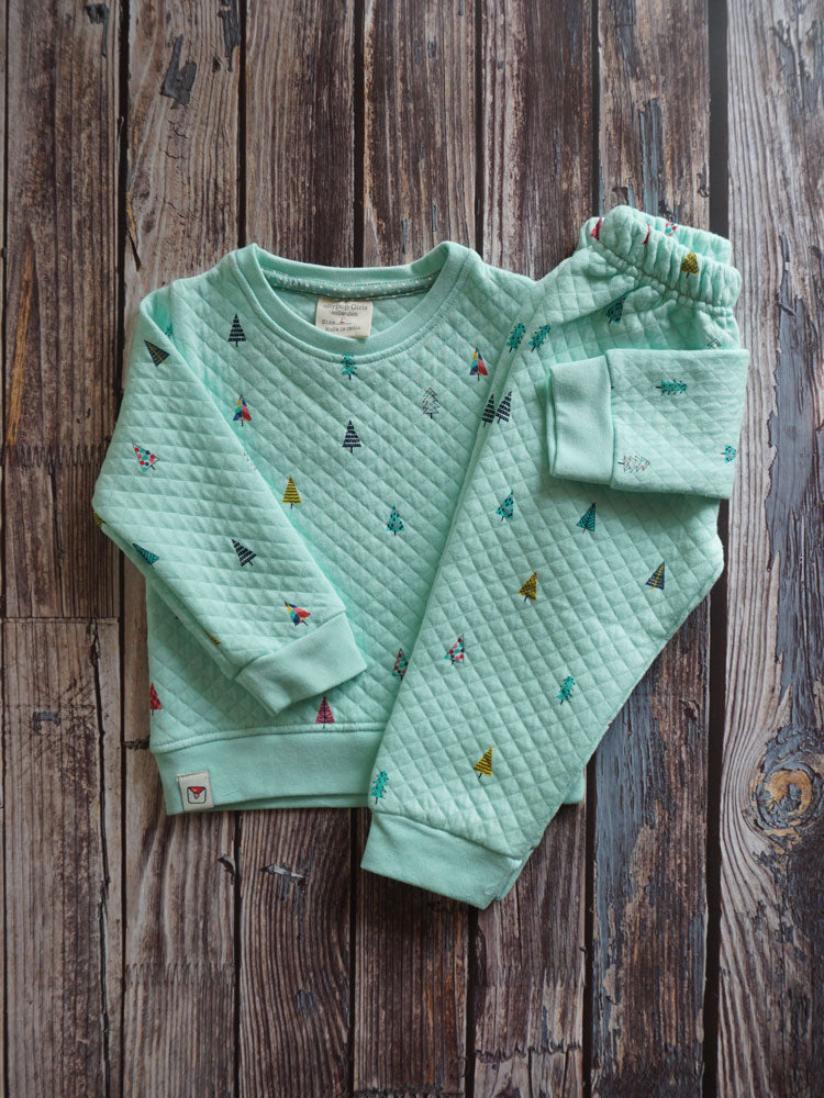 Polyfill Suit - Christmas trees (0-6M/1-2 Years/2-3 Years)