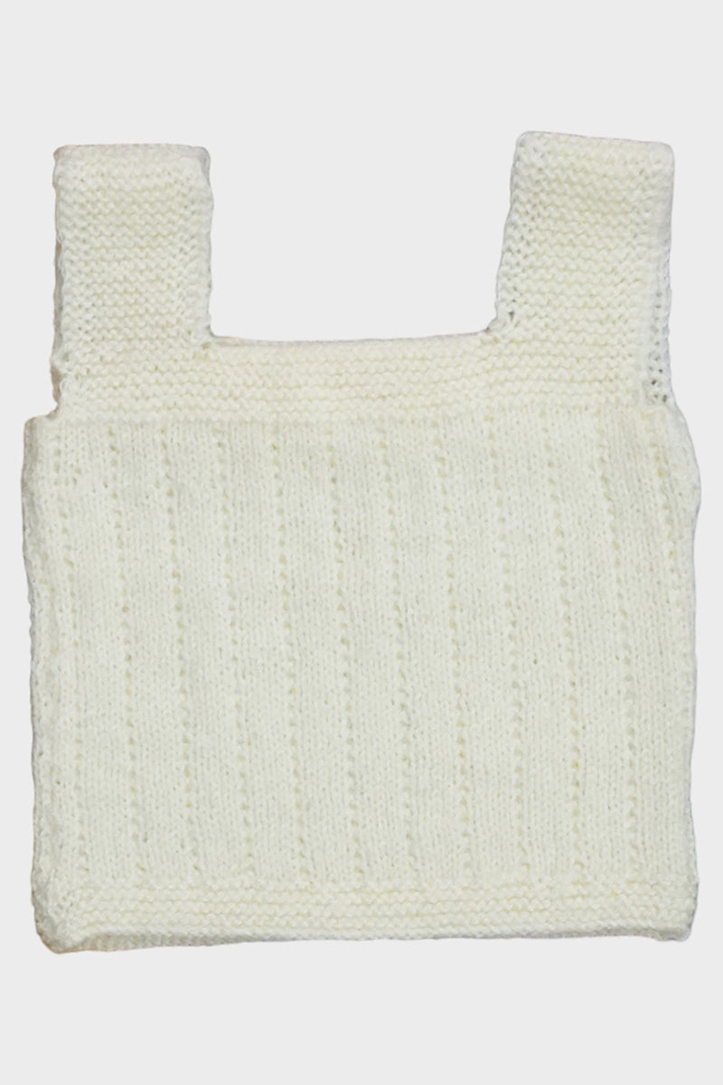 Handknitted Sweater Vest (Off-White)