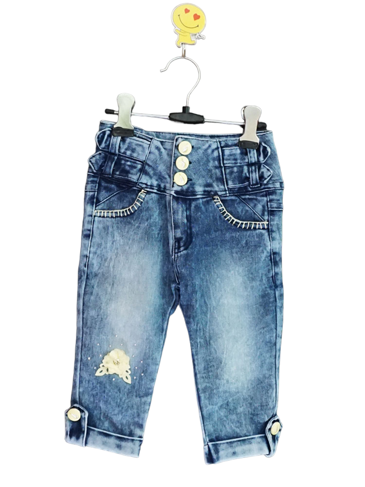 Jeans capri for girl hot sale
