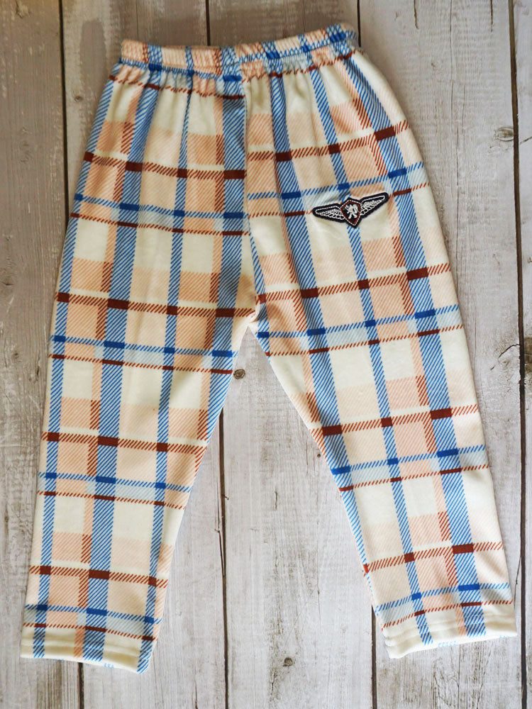 White Velvet Checkered Pajama (4-5 Years)