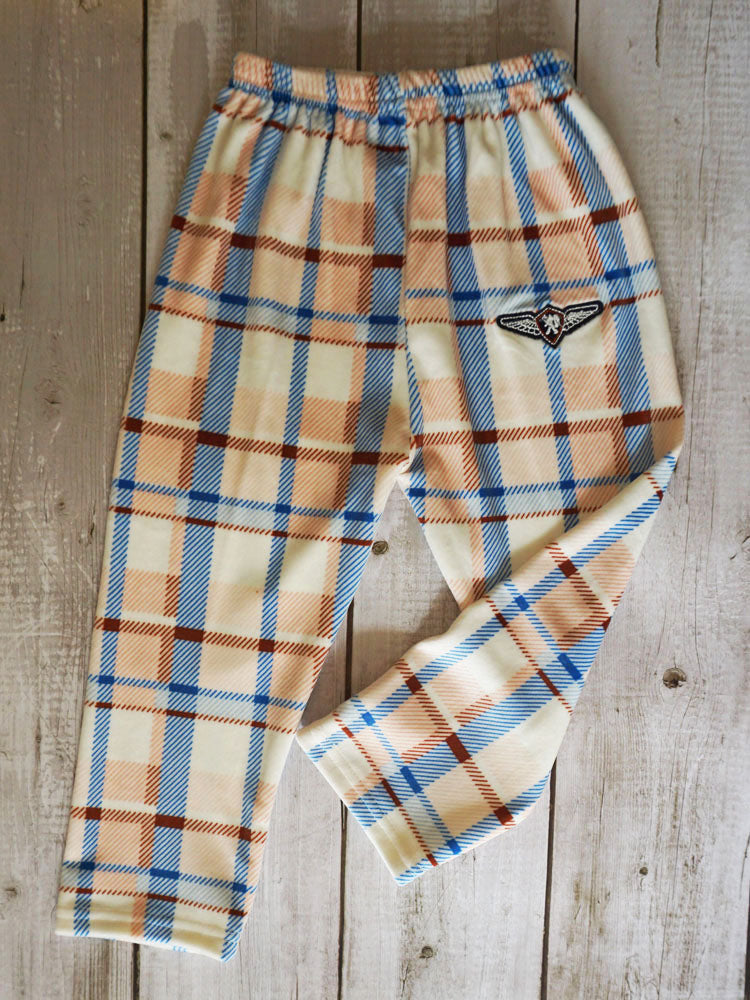 White Velvet Checkered Pajama (4-5 Years)