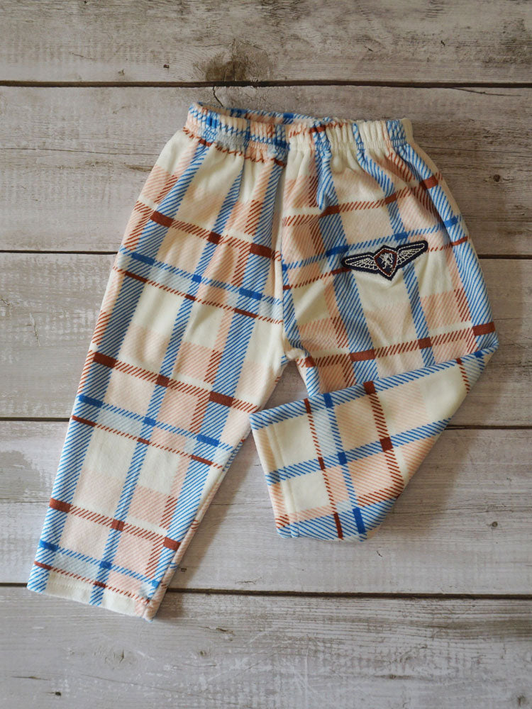 White Velvet Checkered Pajama (4-5 Years)