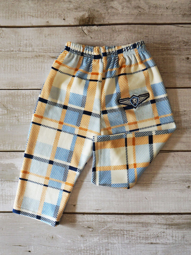 White Velvet Checkered Pajama (4-5 Years)