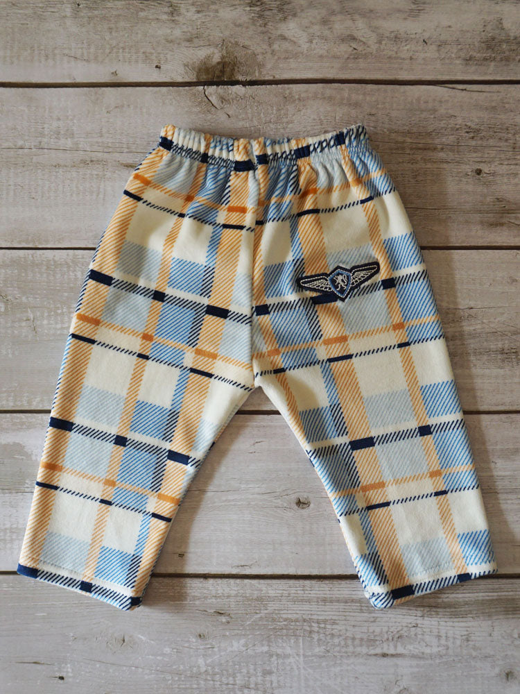 White Velvet Checkered Pajama (4-5 Years)