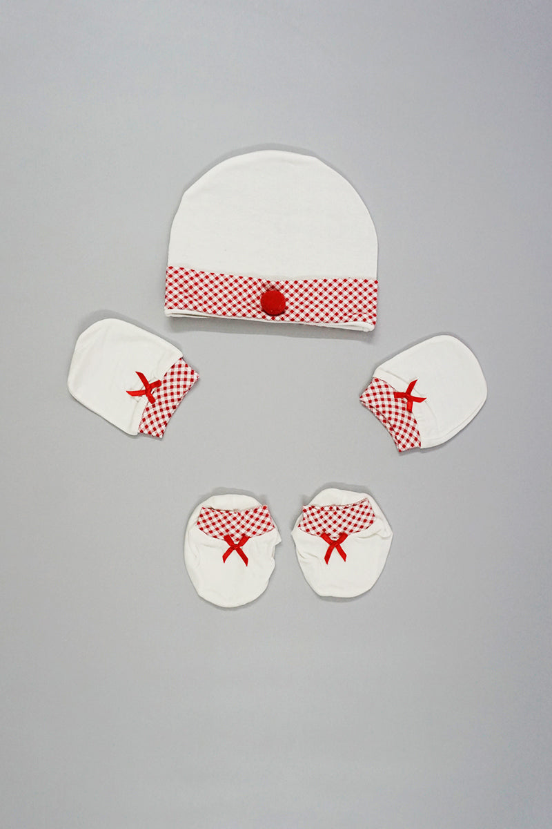 Set of Round Cap with Mitten & Booty
