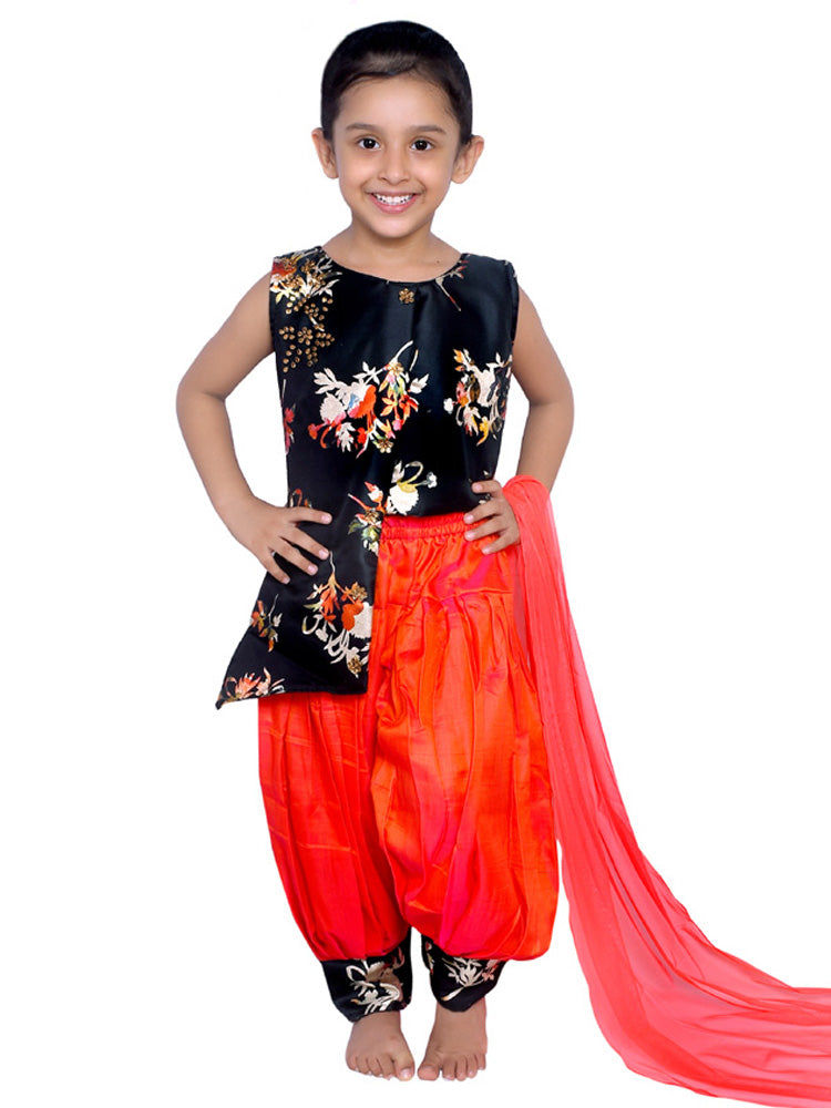 Indo-Western High-Low Top with Balloon Pant