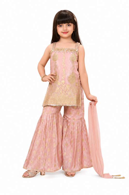 Zari Spaghetti Kurti Sharara ( 50% OFF )