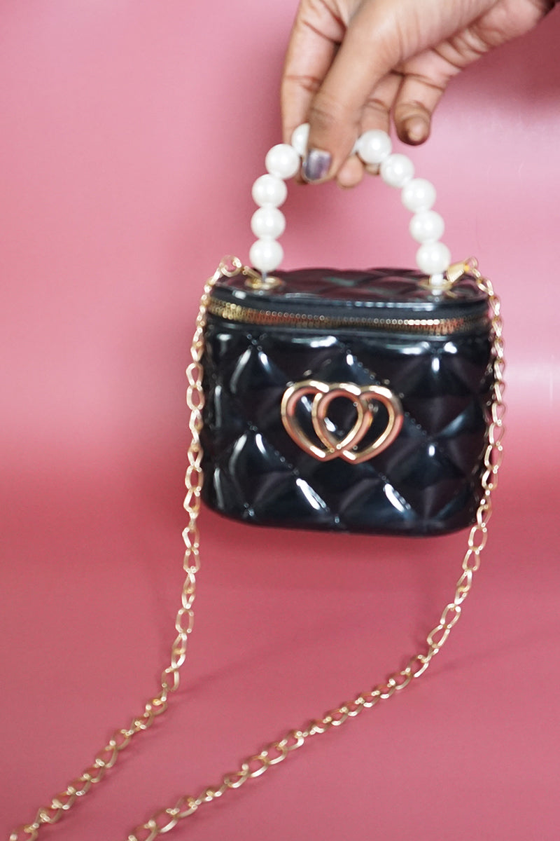 Buy Rebecca Girls Mini Shell Satchel Purse Kids Cute Top Handle Handbag  Chain Crossbody Bag (F-Black) at Amazon.in