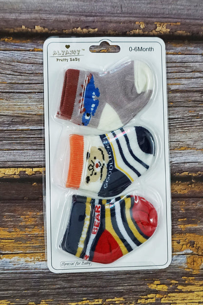 Baby Cotton Socks (Pack of 3)