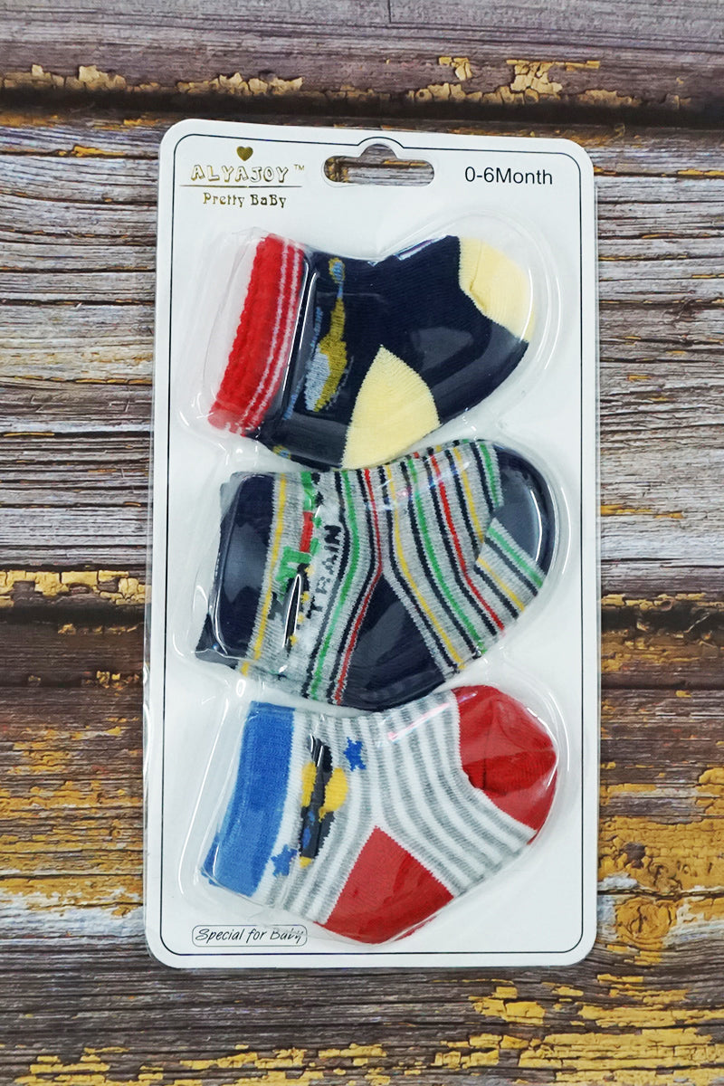 Baby Cotton Socks (Pack of 3)