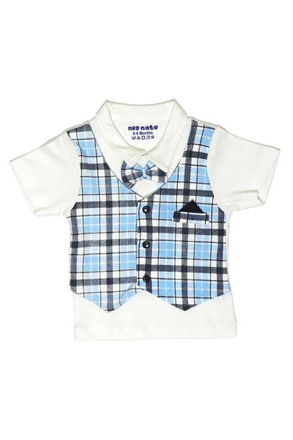 Boys Cotton Jacket Co-od Set (Sky)