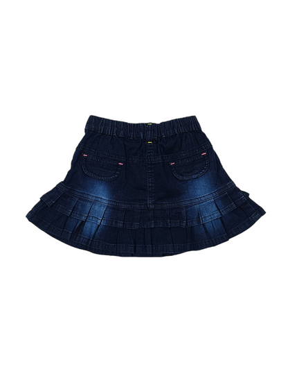 3-Giraffes Cotton Top Denim Skirt