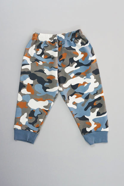 Full Sleeves Cotton Jogger Set - Super Cool (Blue)