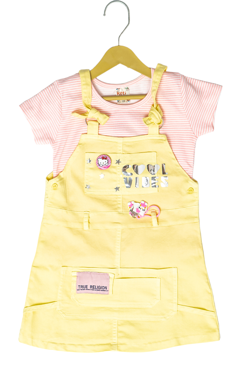 Cotton Top & Dungaree (Yellow)