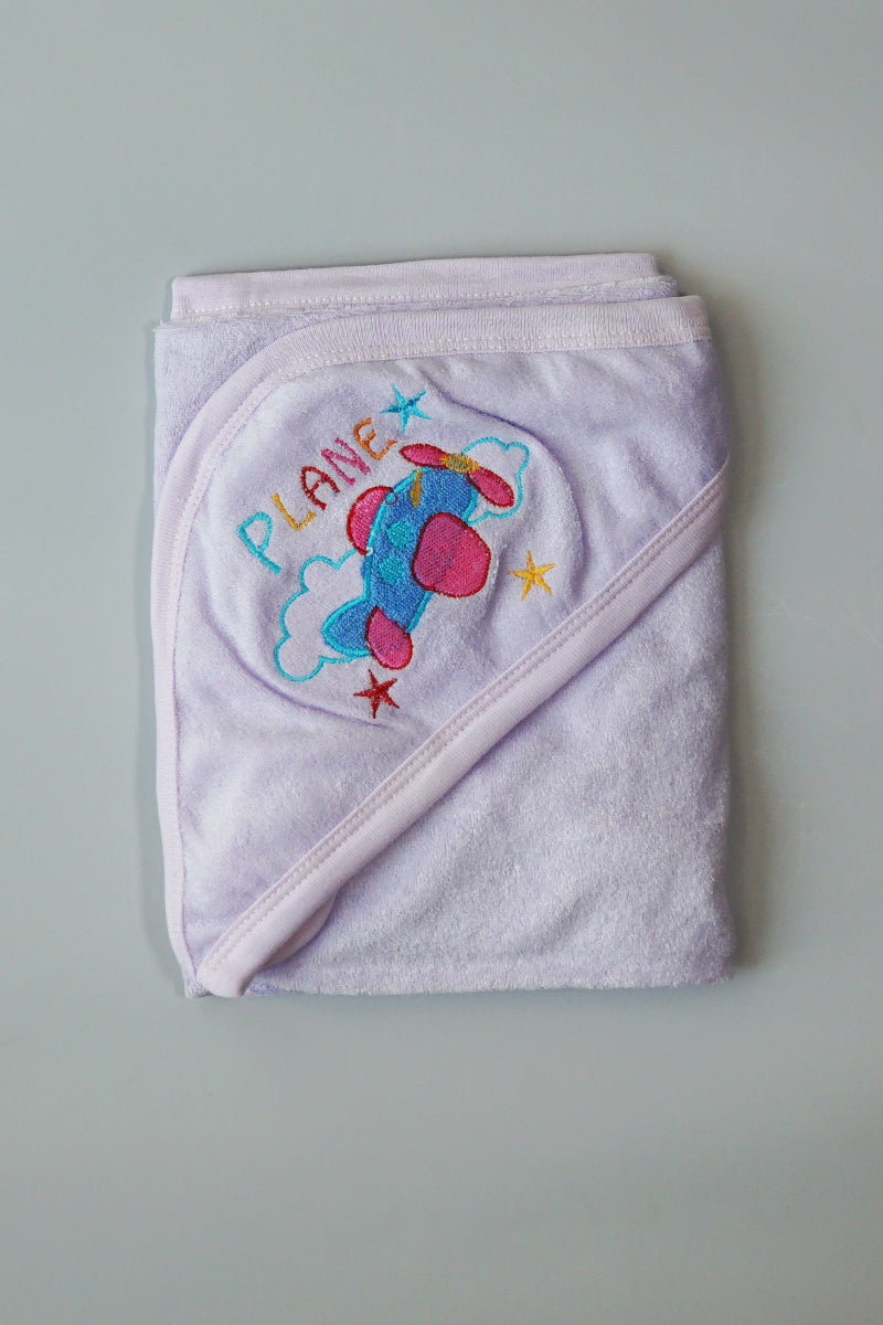 Hooded Terry Towel Wrapping Sheet (Purple)