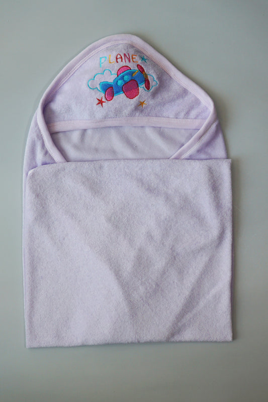 Hooded Terry Towel Wrapping Sheet (Purple)